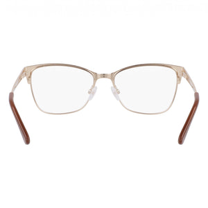 Bebe Bb5221 Rectangle Eyeglasses Women — side view, Gold Acetate temples