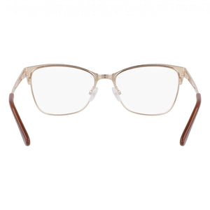 Bebe Bb5221 Square Eyeglasses Women — side view, Gold Acetate temples