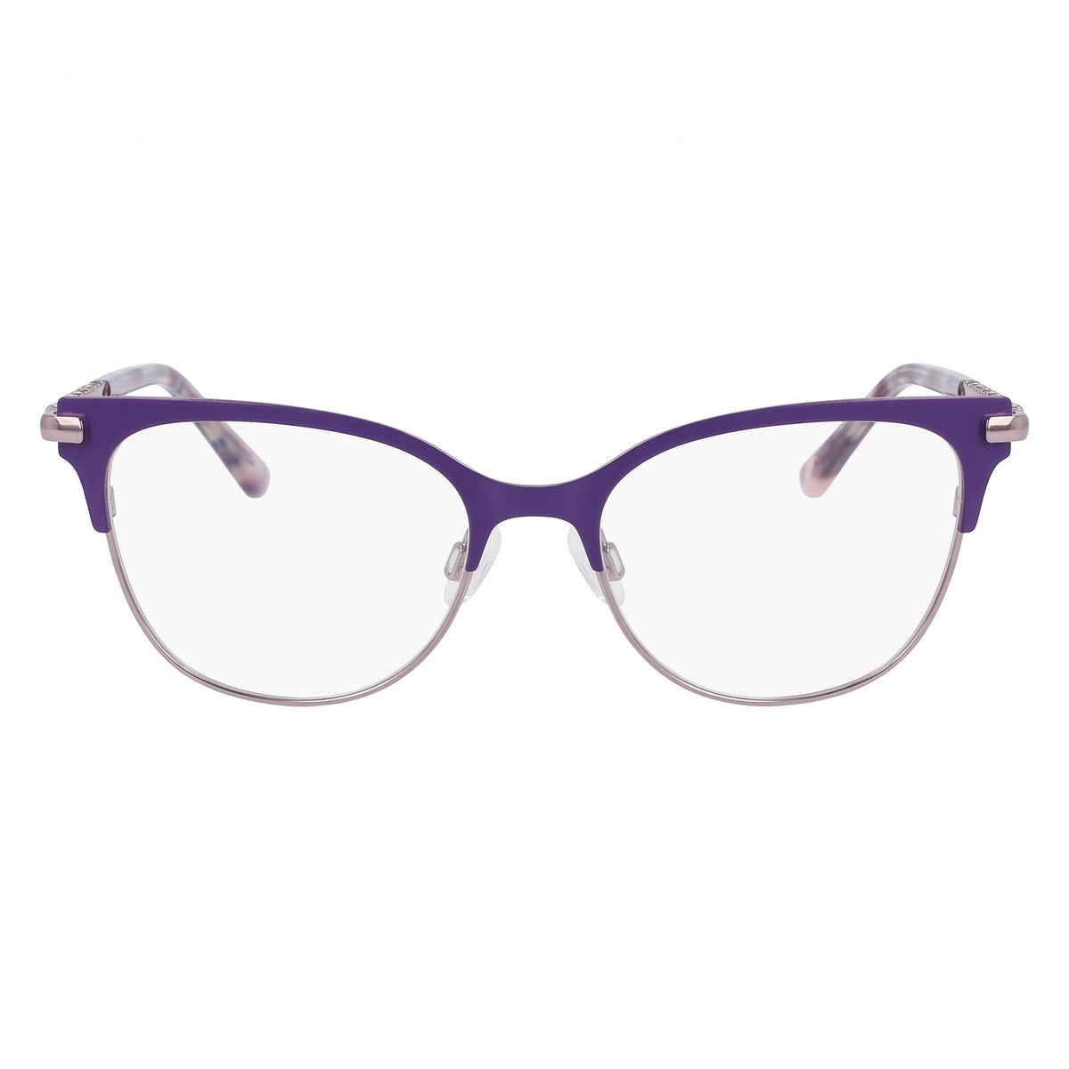 Gafas para hombre bebe Bb5224, montura de metal morada, lentes transparentes de policarbonato de 52 mm, Photo 2