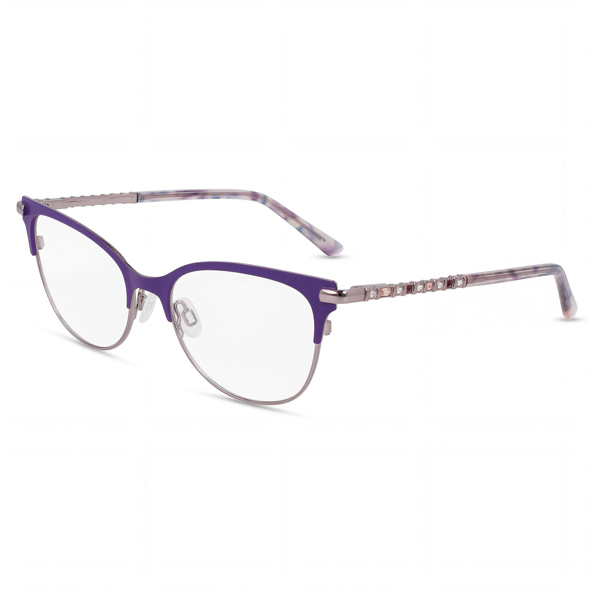 Gafas para hombre bebe Bb5224, montura de metal morada, lentes transparentes de policarbonato de 52 mm, Photo 1