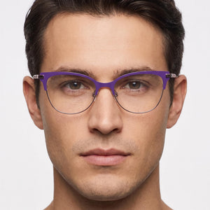 Bebe Bb5224 Cat Eye Eyeglasses for Men — interior view, Polycarbonate demo lenses