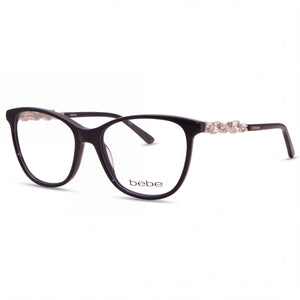 Bebe BB5229 Black Cat Eye Eyeglasses for Men, Plastic frame