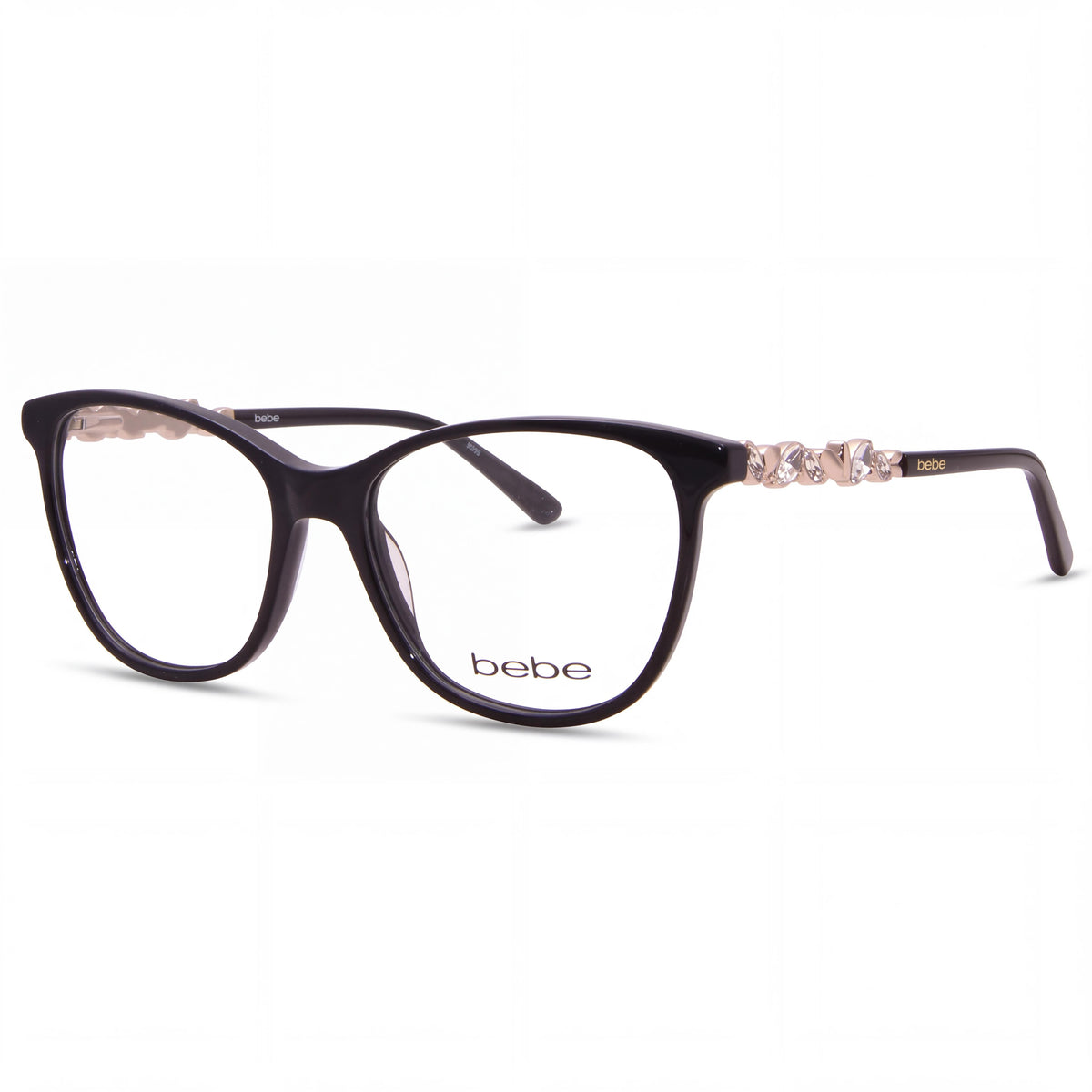 Gafas bebe BB5229 para mujer, con montura de plástico negra cuadrada de aro completo y lentes no transparentes de 52 mm, Photo 1