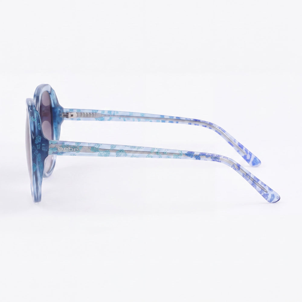 Bebe Bb7245 Square Sunglasses Women — side view, Non-Polarized Blue lens