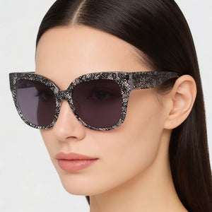 Bebe Bb7248 Square Sunglasses Women — side view, Non-Polarized lens