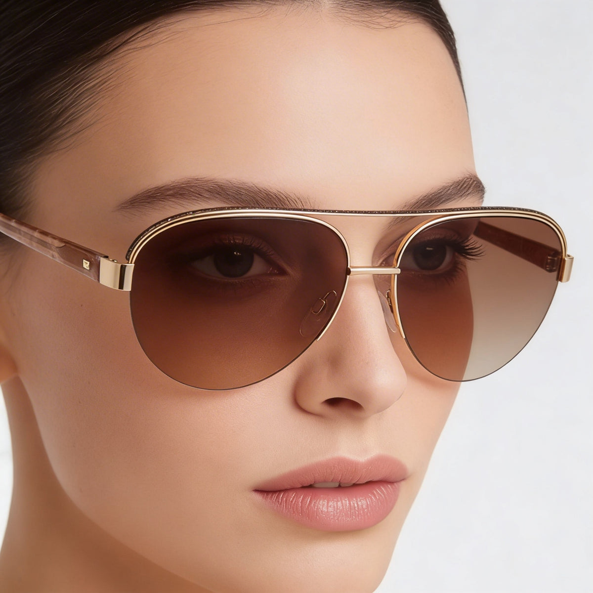 Gafas de sol tipo aviador para mujer Bebe Bb7252 doradas, 57mm, Photo 4