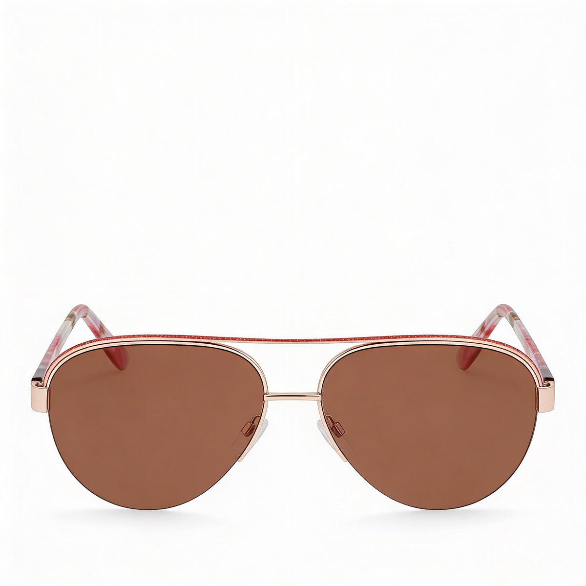 bebe Classic Rose Gold Aviator Sunglasses for Women, Photo 2