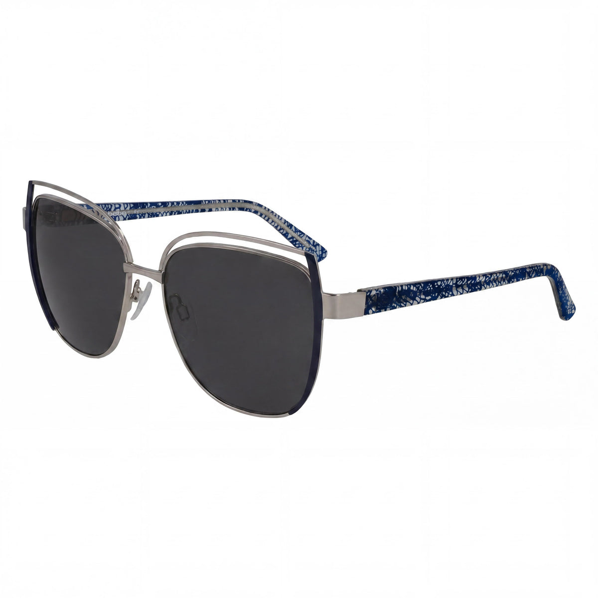 Gafas de sol Bebe Classic Silver Cat Eye para mujer, 57 mm, Photo 1