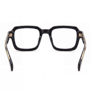 Beckham 7113 807 Rectangle Eyeglasses Men — side view, Black Acetate temples