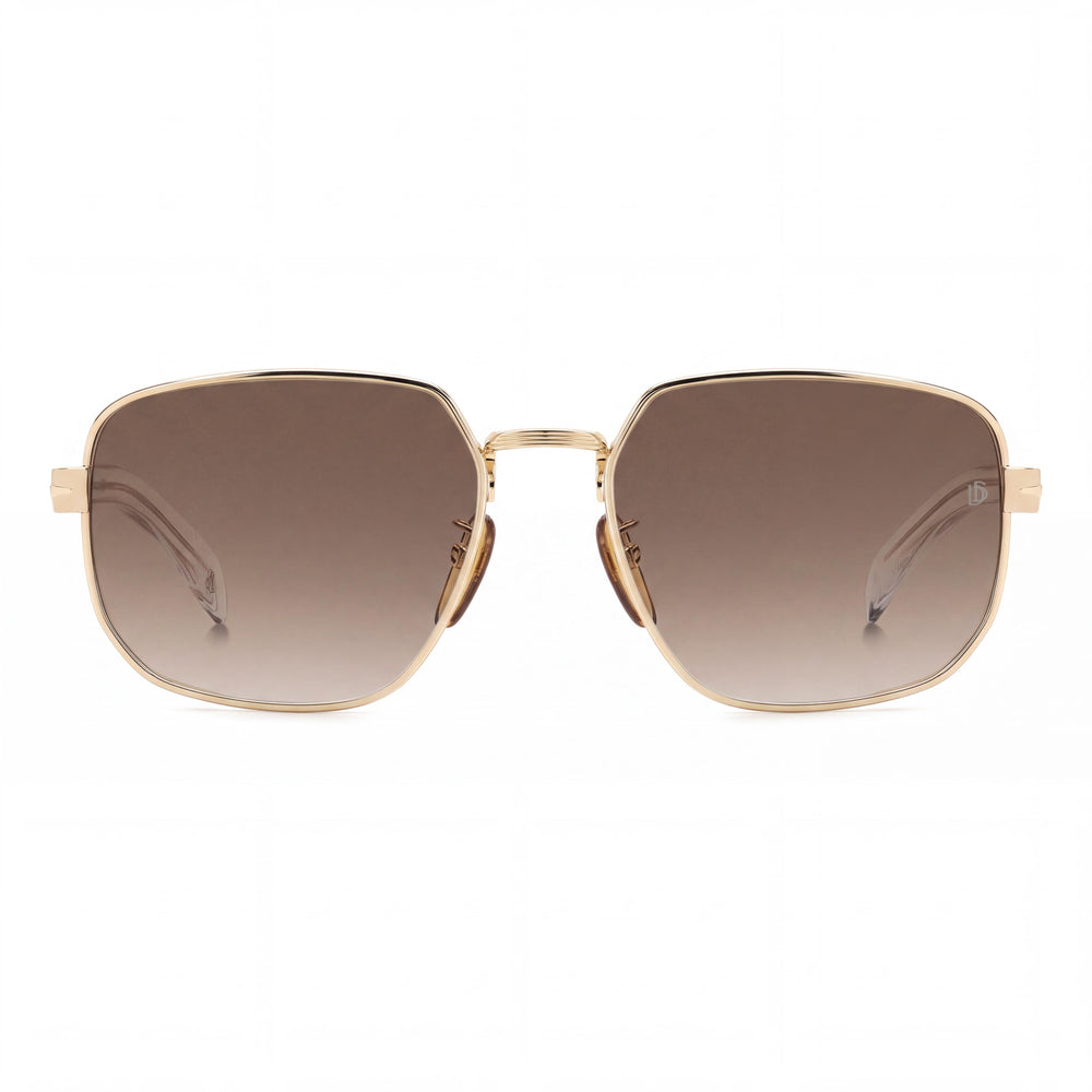Beckham Db 7121 Rectangle Sunglasses for Women — front view, Stainless Steel frame
