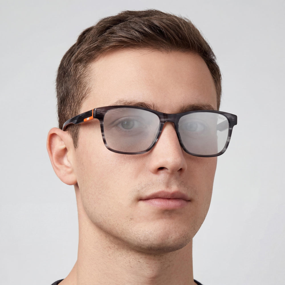 BMW Bw0032 Rectangle Sunglasses Unisex — side view, Non-Polarized Smoke lens