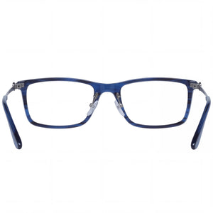 BMW Bw5020 Rectangle Eyeglasses Men — side view, Blue Plastic and Metal temples