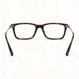 BMW Bw5020 Rectangle Eyeglasses Men — side view, Dark Havana Plastic temples