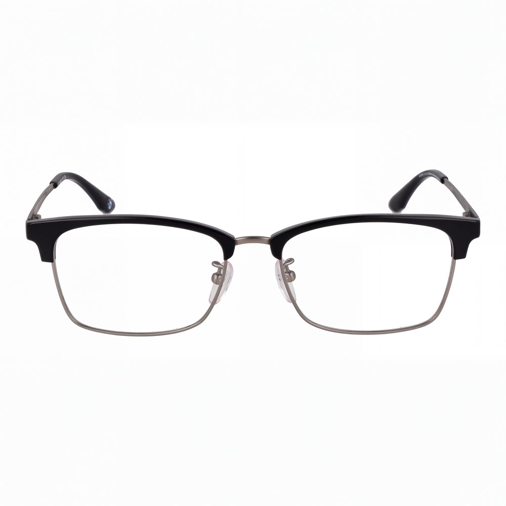 BMW BW5074-H Browline Eyeglasses for Men — front view, Titanium