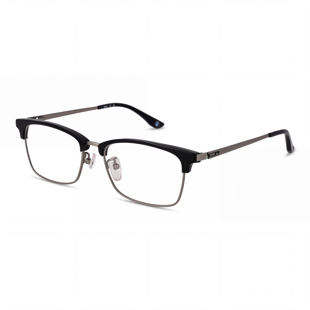 BMW BW5074-H Silver Browline Eyeglasses for Men, Titanium frame