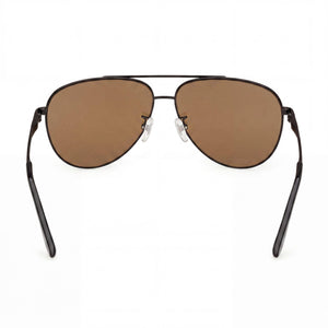 BMW Comtemporary Aviator Sunglasses Men — side view, Non-Polarized brown mirror lens