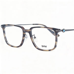 BMW Rectangle Eyeglasses for Men — front view, Plastic