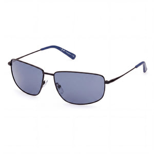 BMW MOTORSPORT Black Rectangle Sunglasses for Men, Black lens
