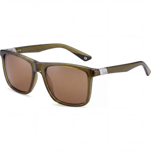 Bollé BS176001 Green Rectangle Sunglasses Unisex, Brown lens