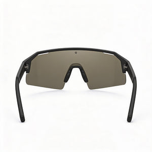 Bollé Modern Shield Sunglasses Unisex — side view, Non-Polarized Black Gold lens