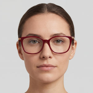 Bottega Veneta bv1074oa-30009055-004 Square Eyeglasses Women — side view, Gold Acetate temples