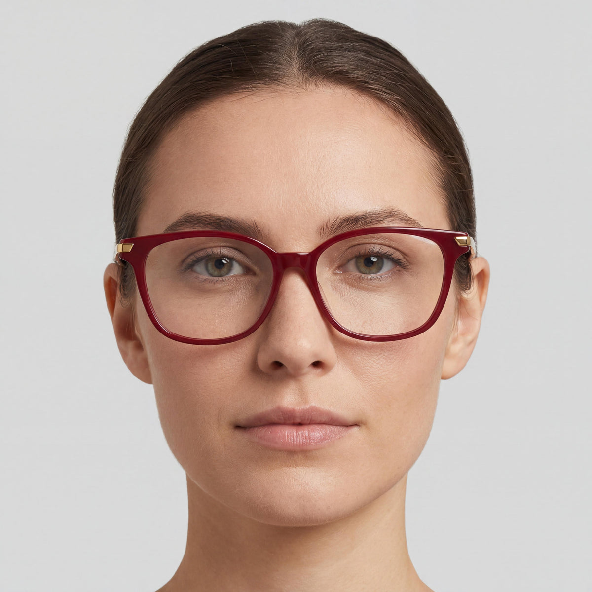 Gafas graduadas cuadradas transparentes en dorado para mujer de Bottega Veneta, 53 mm, Photo 3