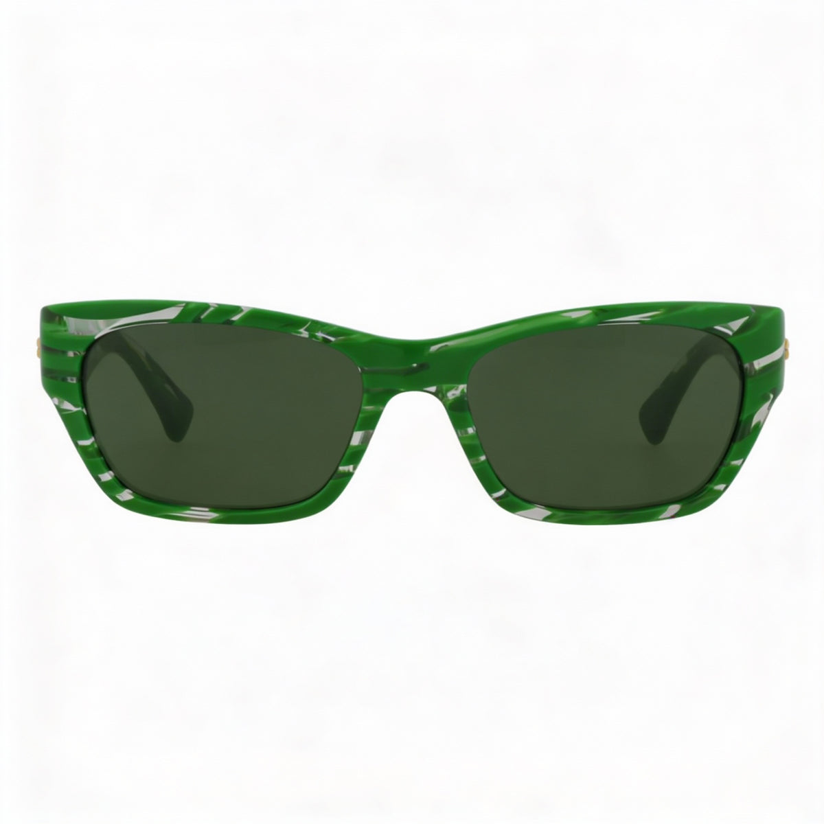 Gafas de sol cuadradas unisex Bottega Veneta BV1143S Zebra Green, 55 mm, Photo 2