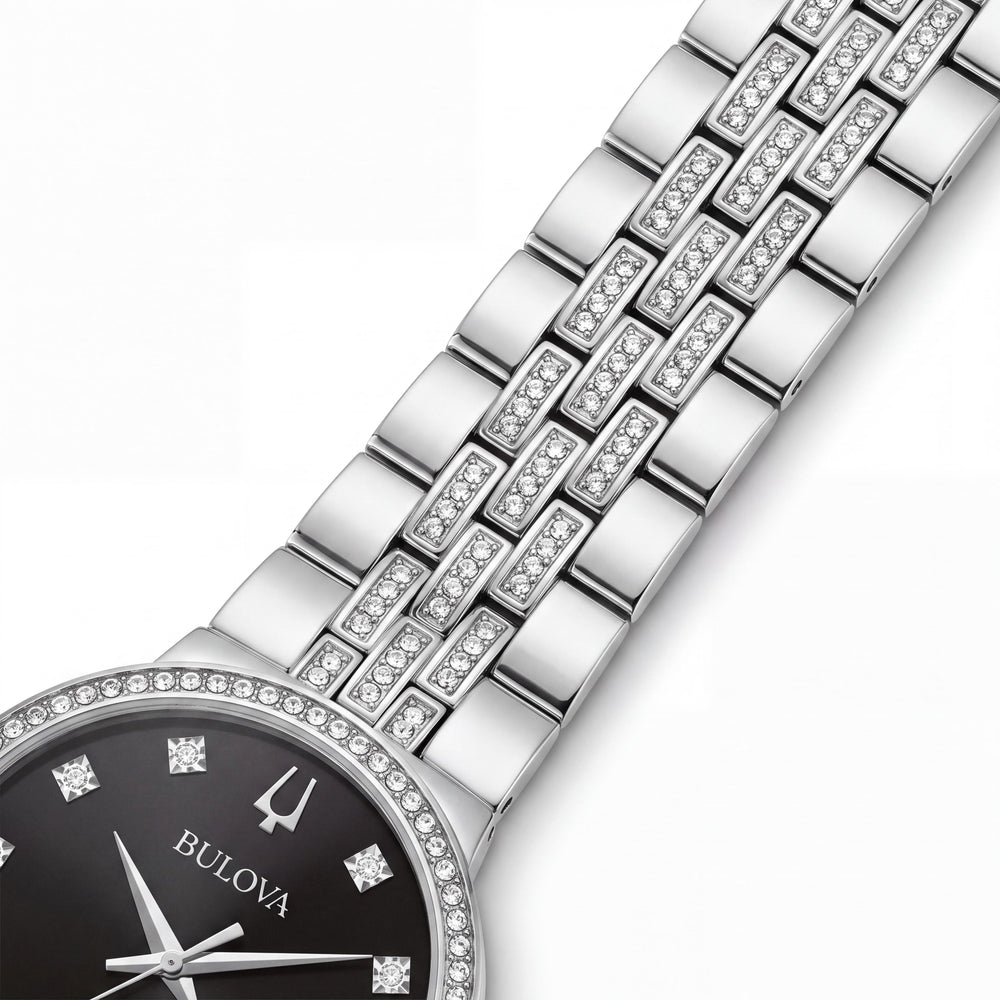 Bulova 96K110 Women's Watch — side view, 40mm case