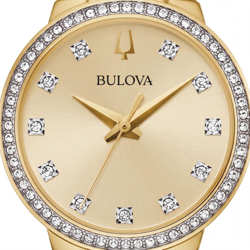Bulova 98X133 Women's Watch — front view, Quartz movement 40mm