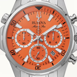 Bulova Marine Star 96B395 Unisex Watch — front view, Quartz movement 43mm