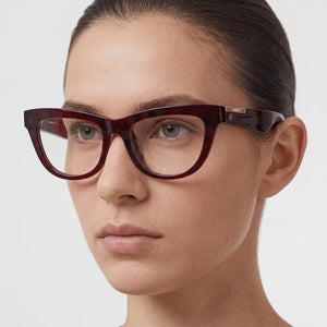Burberry 0BE2406U Rectangle Eyeglasses for Women — interior view, Clear Demo lenses detail
