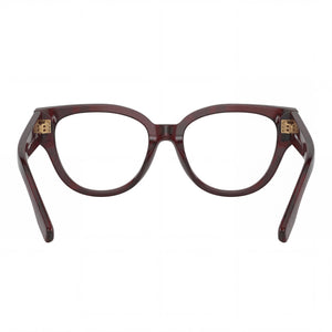 Burberry 0BE2421 Round Eyeglasses Unisex — side view, Red temples