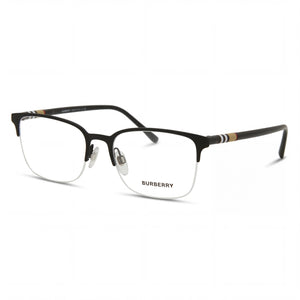 Burberry Be 1323 Black Rectangle Eyeglasses for Men, Metal frame