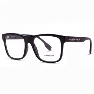 Burberry Be 2353 Black Rectangle Eyeglasses for Men, Plastic frame