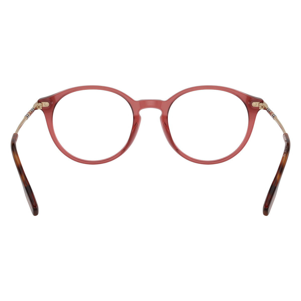 Gafas graduadas redondas Burberry Be 2365 rojas para mujer, 51 mm, Photo 3