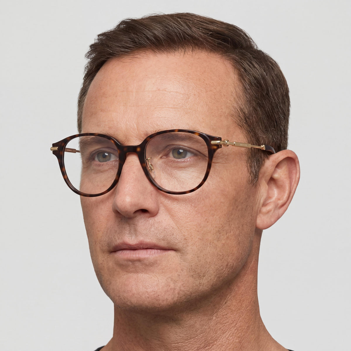 Gafas graduadas redondas para hombre Burberry Be 2412d Dark Havana, Photo 5