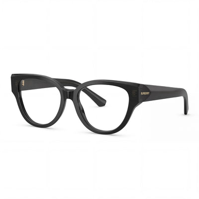 Burberry Be 2421f Black Cat Eye Eyeglasses Unisex, Polycarbonate demo lenses