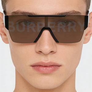 Burberry Be 4291 Aviator Sunglasses Unisex — interior view, Non-Polarized lens detail
