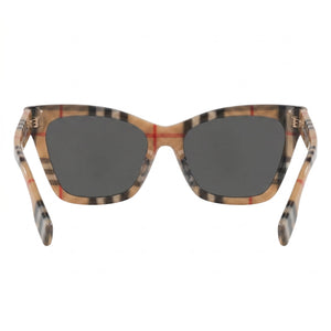 Burberry Be 4346 Cat Eye Sunglasses Women — side view, Non-Polarized Grey lens