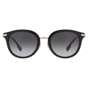 Burberry Be 4398d Oval Sunglasses for Women — front view, Stainless Steel frame