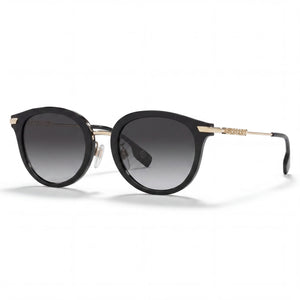 Burberry Be 4398d Black Oval Sunglasses for Women, Gray lens