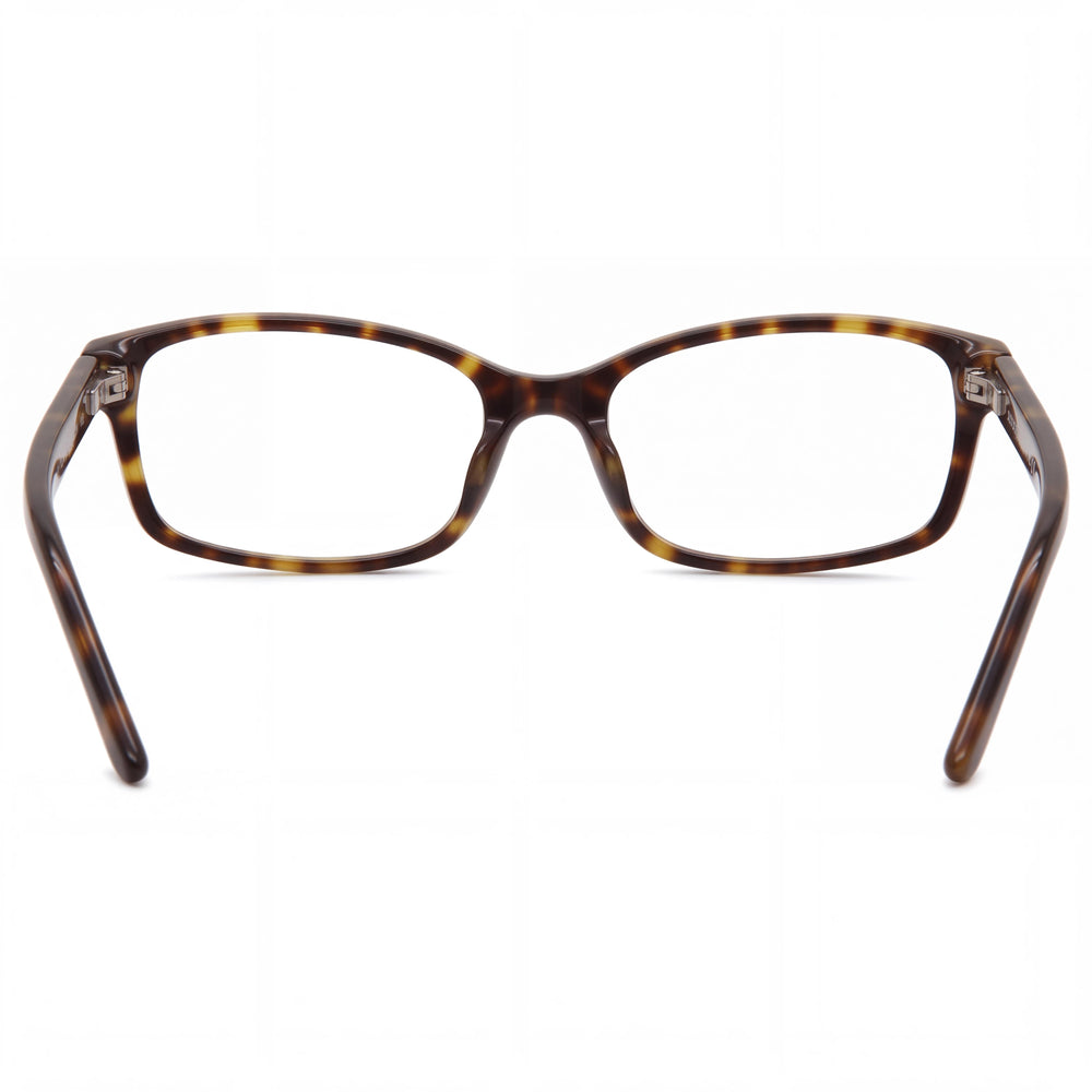 Burberry Be2073 Rectangle Eyeglasses Women — side view, Havana Acetate temples