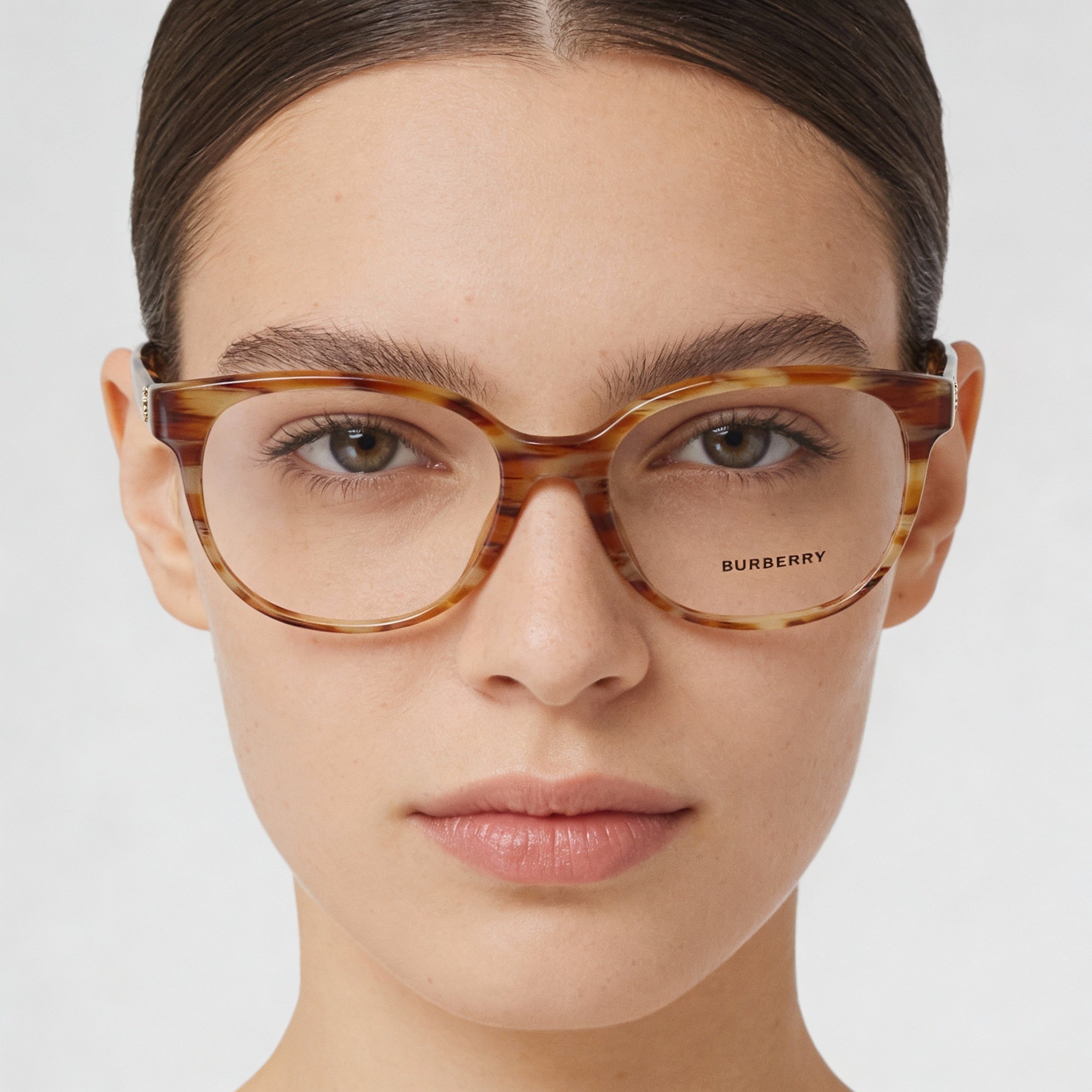 Gafas graduadas cuadradas marrones jaspeadas Burberry BE2332 para mujer, Photo 4