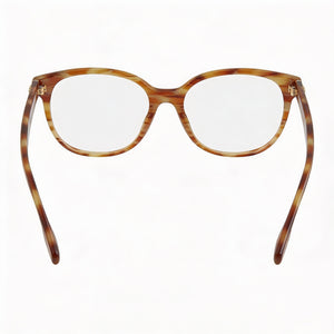Burberry BE2332 Square Eyeglasses Women — side view, Havana Plastic temples