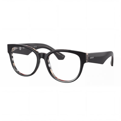 Burberry BE2410 Black Square Eyeglasses Unisex, Acetate frame
