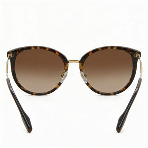 Burberry BE4289D Cat Eye Sunglasses Women — side view, Non-Polarized Brown Gradient lens