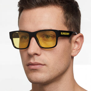 Burberry BE4358 Rectangle Sunglasses for Men — interior view, Non-Polarized lens detail