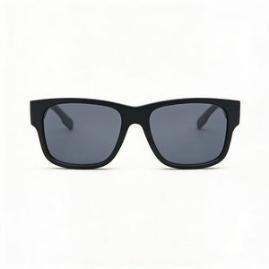 Burberry BE4358 Rectangle Sunglasses Women — side view, Polarized Dark grey lens