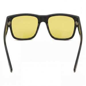 Burberry BE4358 Rectangle Sunglasses Men — side view, Non-Polarized Yellow lens