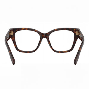Burberry Rectangle Eyeglasses Unisex — side view, Brown temples
